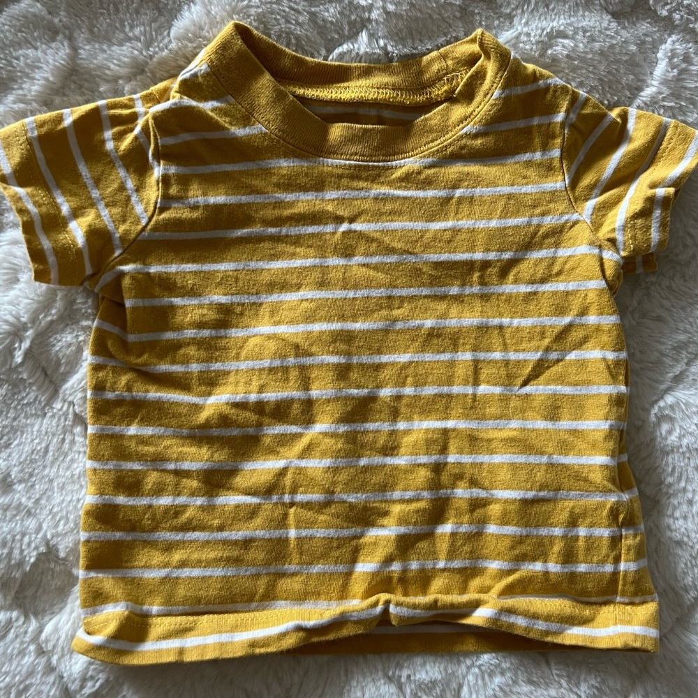 Yellow & white striped shirt
